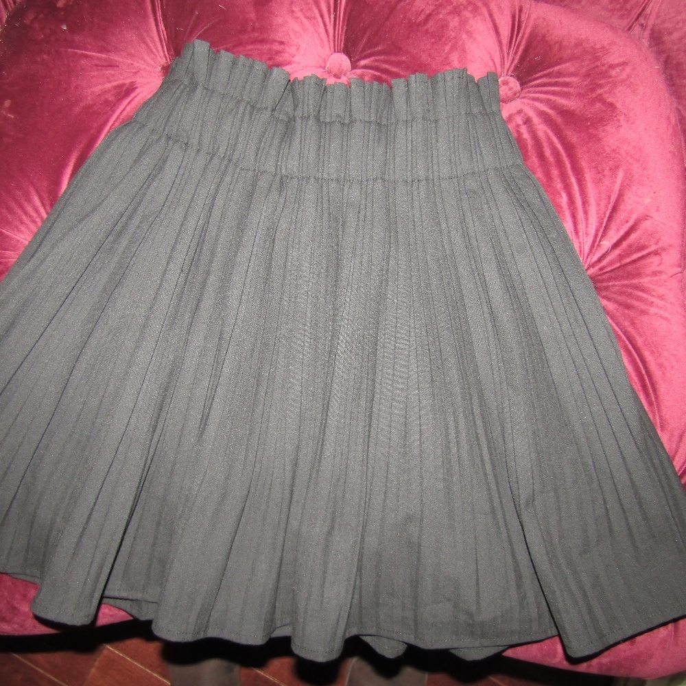 ZARA Pleated MINI Skirt, w/Satin Shorts SZ SM